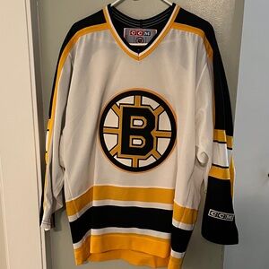 CCM White and Gold Hockey Jersey